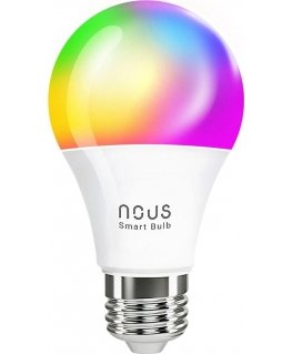 Lemputė LED E27, 230V, 9W, 810lm, 2700K - 6500K, RGB, išmanioji Wi-Fi, valdoma programėle, TUYA / Smart Life, P3, NOUS