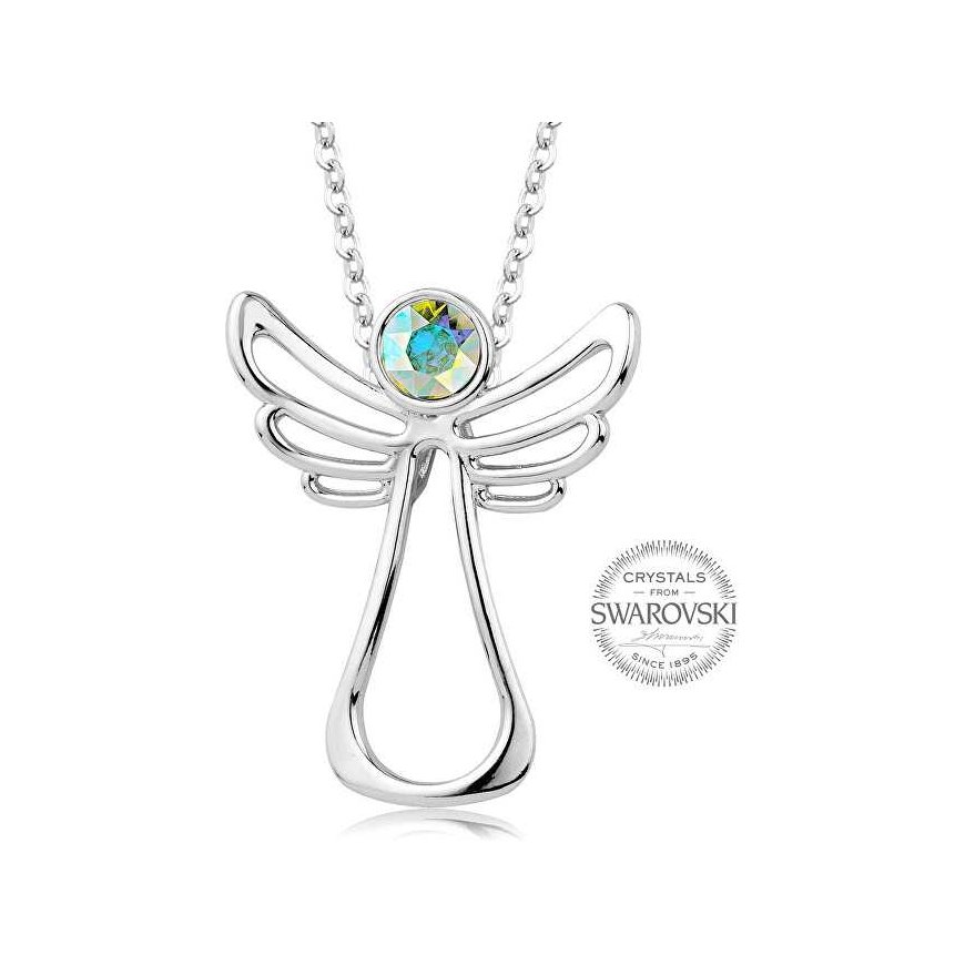 Levien Rainbow Crystal Guardian Angel Necklace