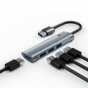 C-Tech USB HUB C-TECH UHB-U3-AL, USB hub, 4x USB 3.2 Gen 1, aluminum housing