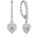 Beneto Romantic heart sidabrinis auskarai AGUC2584L Beneto Romantic heart sidabrinis auskarai AGUC2584L