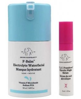 Drunk Elephant F-Balm + TLC Framboos Night -ihonhoitosetti