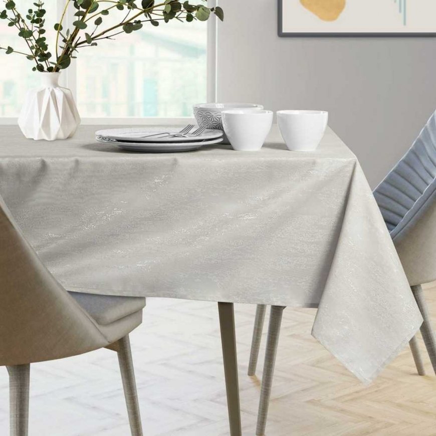 Tablecloth Vesta cream pressed modern 40x180 AmeliaHome – 2