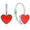 Beneto Girls´ silver earrings with hearts AGUC1290DL Beneto Girls´ silver earrings with hearts AGUC1290DL