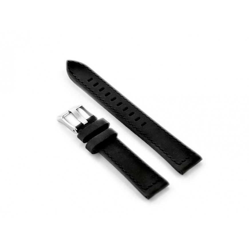 Pacific Leather kellon ranneke - musta - 22 mm – 2