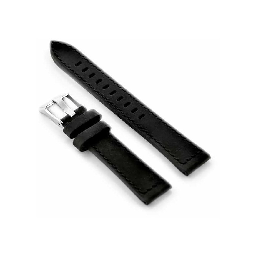 Pacific Leather watch strap - black - 22 mm – 4