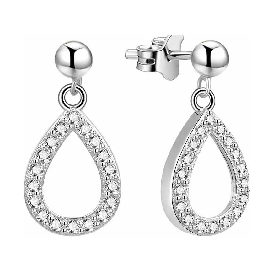 Beneto Silver earrings with zircons TAGUP1632S