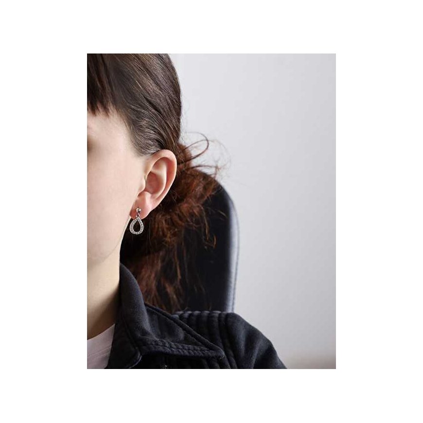 Beneto Silver earrings with zircons TAGUP1632S – 2