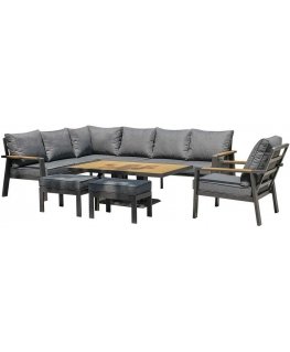 Outdoor furniture set Garden furniture set PARKER 5-parts, gray