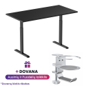 Height-adjustable table Up Up Bjorn Black, Table top M Black Height-adjustable table Up Up Bjorn Black, Table top M Black