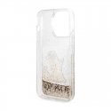Guess PC|TPU Peony Glitter Script Logo Case for iPhone 14 Pro Go Guess PC|TPU Peony Glitter Script Logo Case for iPhone 14 Pro Go