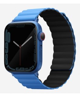 Uniq Revix Strap Black, Blue Silicone, Stainless steel