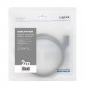 LogiLink CV0120 DisplayPort kabelis 2 m Melns LogiLink CV0120 DisplayPort kabelis 2 m Melns