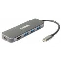 D-Link DUB-2333 sülearvuti dokk ja pordireplikaator Juhtmega ühendatud USB tüüp-C Hall D-Link DUB-2333 sülearvuti dokk ja pordireplikaator Juhtmega ühendatud USB tüüp-C Hall