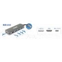 D-Link DUB-2333 knyginių kompiuterių dokas / jungčių replikatorius Vielinis C tipo USB Pilka