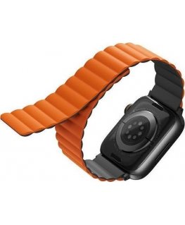 Uniq UNIQ strap Revix Apple Watch Series 4/5/6/7 / SE 44 / 45mm. Reversible Magnetic gray-orange / gray-orange