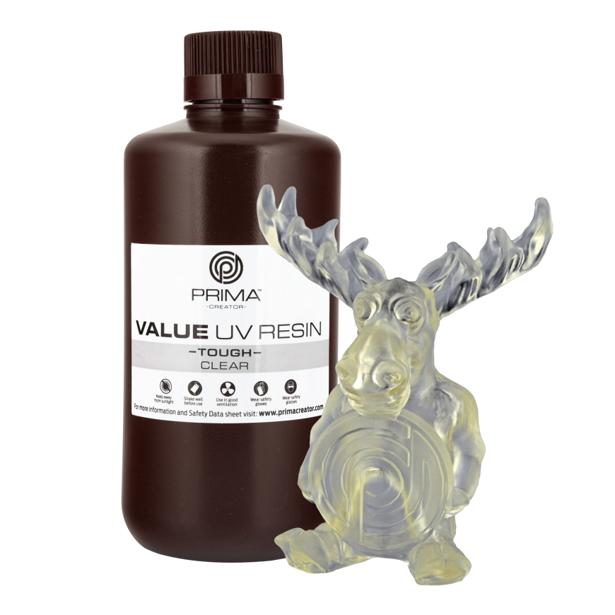 PrimaCreator Value Tough UV derva (kaip ABS) - 1000ml - Skaidri