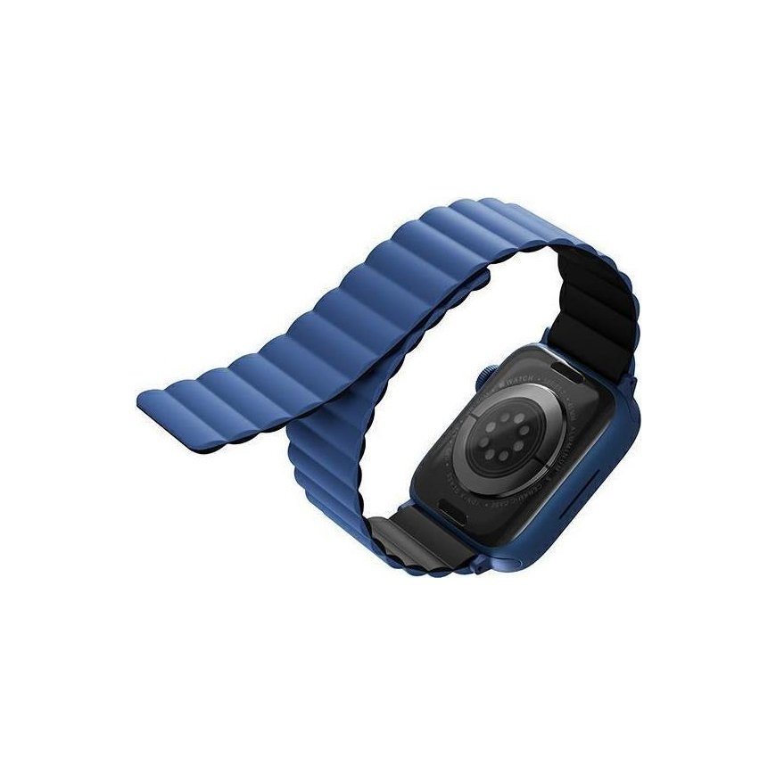 UNIQ Revix Strap Apple Watch Series 1-8/SE/SE2/Ultra 42/44/45/49mm Reversible Magnetic black-blue