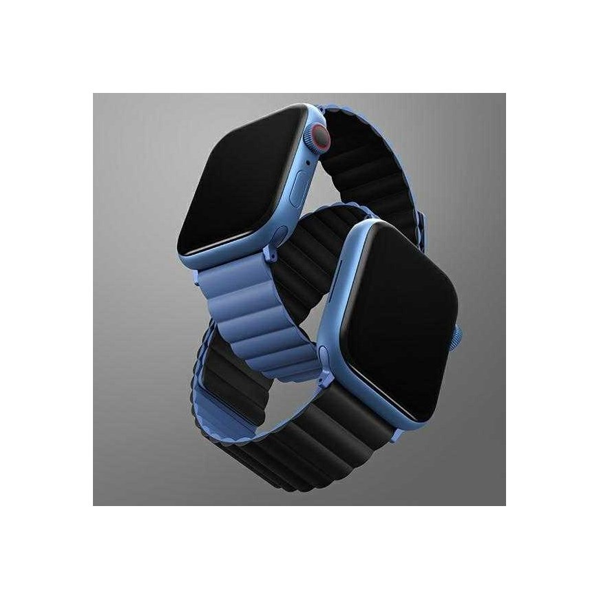 UNIQ Revix Strap Apple Watch Series 1-8/SE/SE2/Ultra 42/44/45/49mm Reversible Magnetic black-blue – 3
