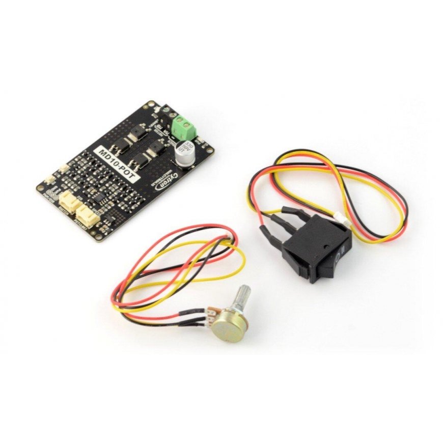 Cytron MD10-POT - DC motor controller 30V/10A + switch + potentiometer – 3