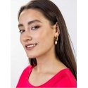 Marc Malone Gold-plated earrings with artificial pearl Grace White Earrings MCE23005G