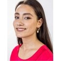 Marc Malone Gold-plated earrings with artificial pearl Grace White Earrings MCE23005G