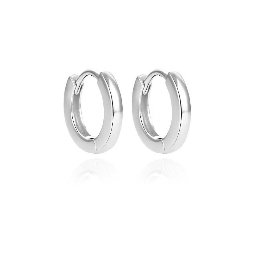 Agate Minimalist Silver Hoop Earrings AGUC3468