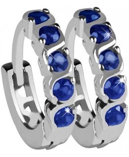 Beneto Round Silver Earrings AGUC1207