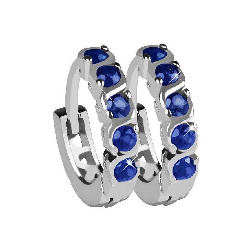 Beneto Round Silver Earrings AGUC1207