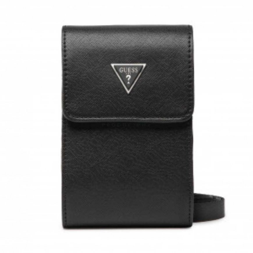 Guess , , Synthetic leather, Badge holder, Crossbody bag, black, HMCERT, 11 x 17 x 4 cm, Women Women