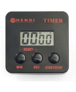 Hendi Digital kitchen timer with clip, black