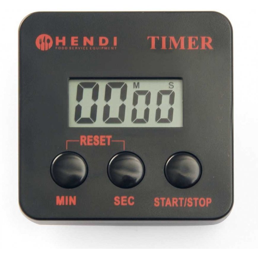 Hendi Digital kitchen timer with clip, black – 3