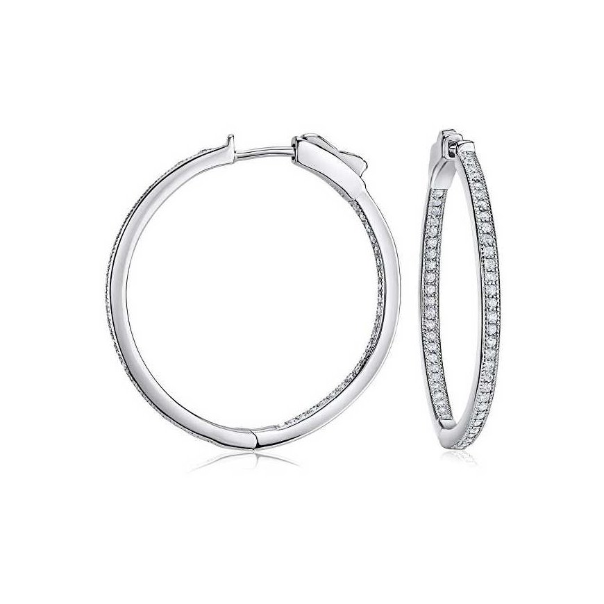 Silvego Silver round earrings with unique