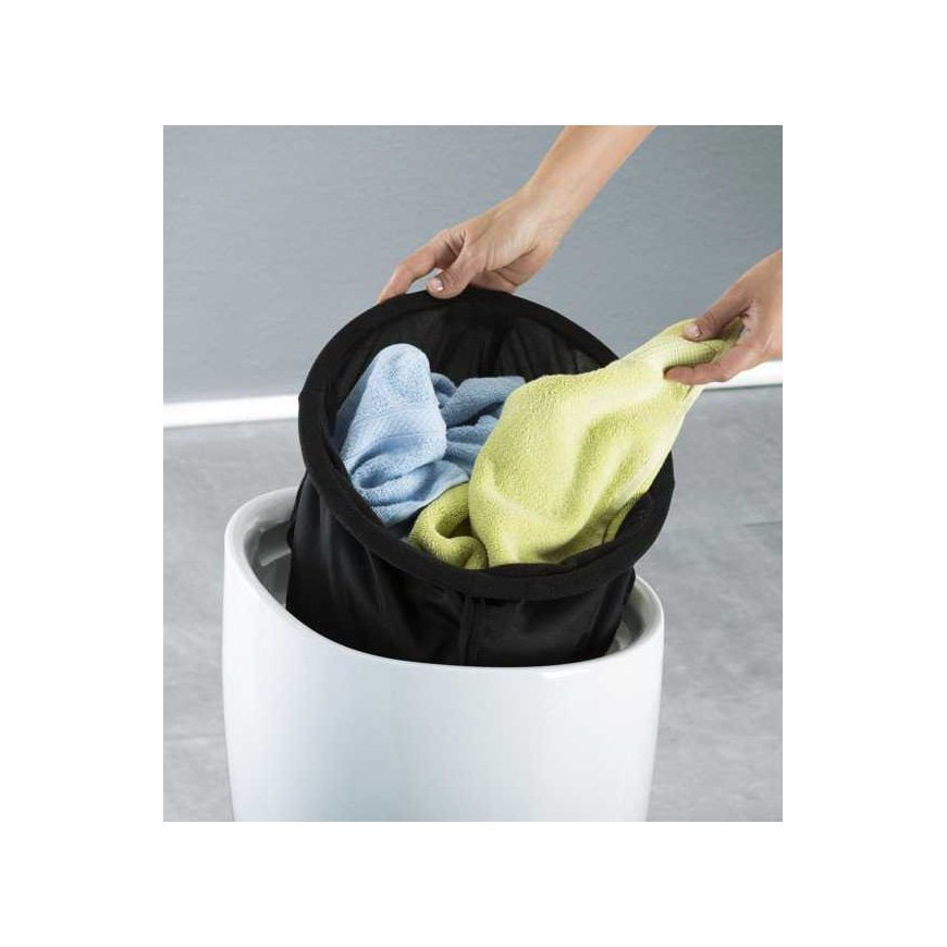 Pyykkilaatikko - pouf Weko, valkoinen – 4