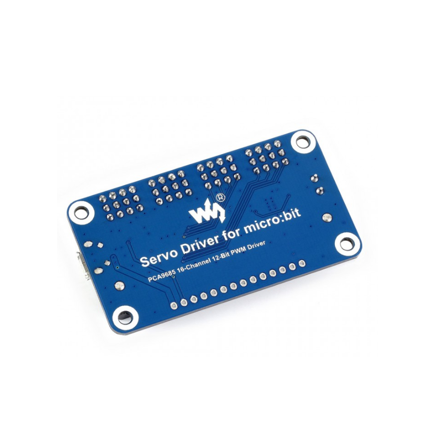 Waveshare PWM servomoottoriohjain Micro:bit 16 kanavalle 12-bittinen 5V – 3