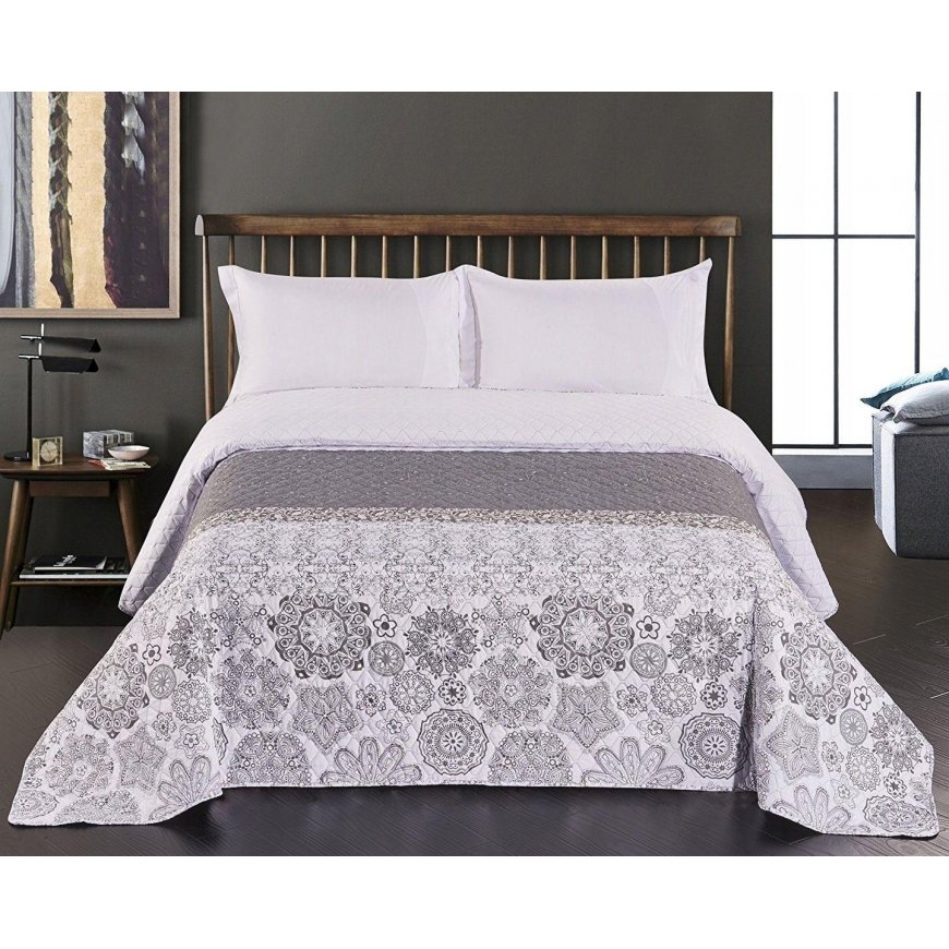 DecoKing CHON/ALHAMBRA/WH+harmaa/220x240 – 2