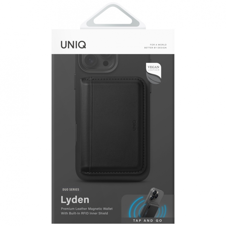 Uniq Lyden DS RFID Magnetic Wallet Case with Phone Stand - Black – 3