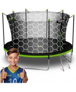 14 ft / 435 cm garden trampoline with inner net and Neo-Sport ladder