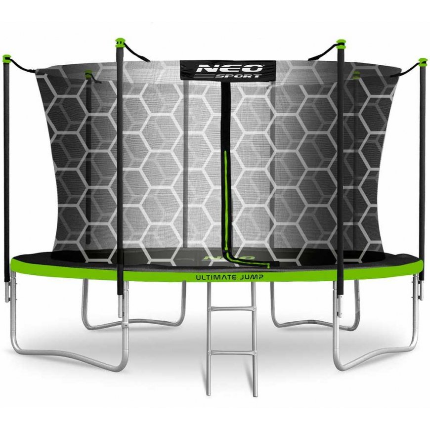 14 ft / 435 cm garden trampoline with inner net and Neo-Sport ladder – 2