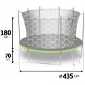 14 ft / 435 cm garden trampoline with inner net and Neo-Sport ladder