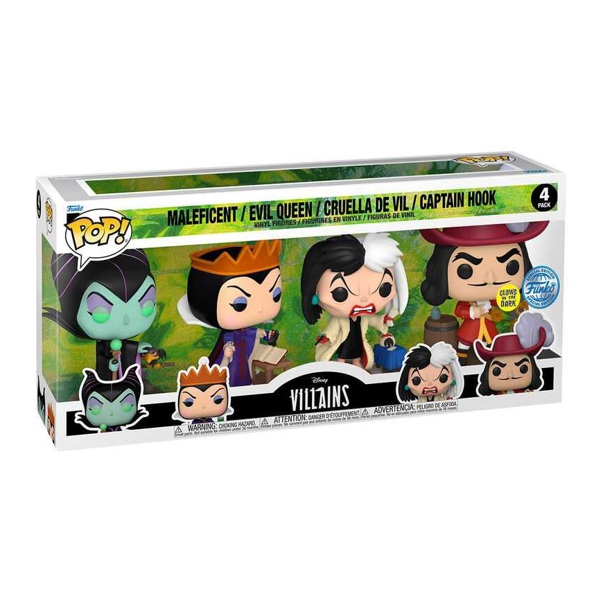 Funko POP pack 4 figures Disney Villains