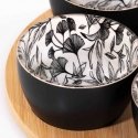 Secret De Gourmet FLORAL Snack Bowls, on a wooden tray, 5 bowls, 70 ml