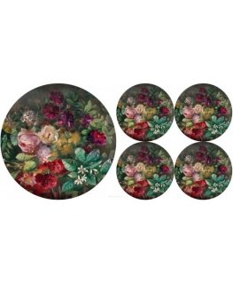 BERTONI EE Round coaster set 1+4 - BOUQUET