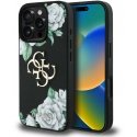 Kotelo Guess Grained Roses Big 4G -logo iPhone 16 Prolle, musta Kotelo Guess Grained Roses Big 4G -logo iPhone 16 Prolle, musta