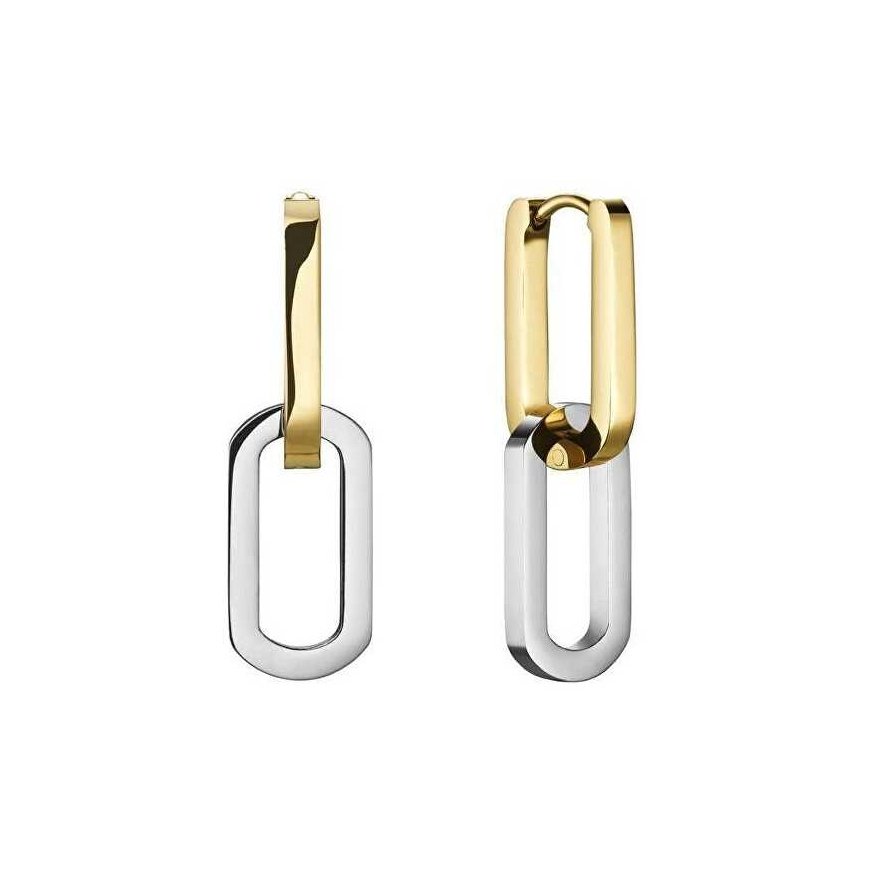 Rosefield Minimalist two-tone earrings are steel 2in1 JEDLG-J712