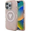 Case Guess IML Metal Glitter 4G Circle Triangle MagSafe iPhone 16 Pro Max pinkille Case Guess IML Metal Glitter 4G Circle Triangle MagSafe iPhone 16 Pro Max pinkille