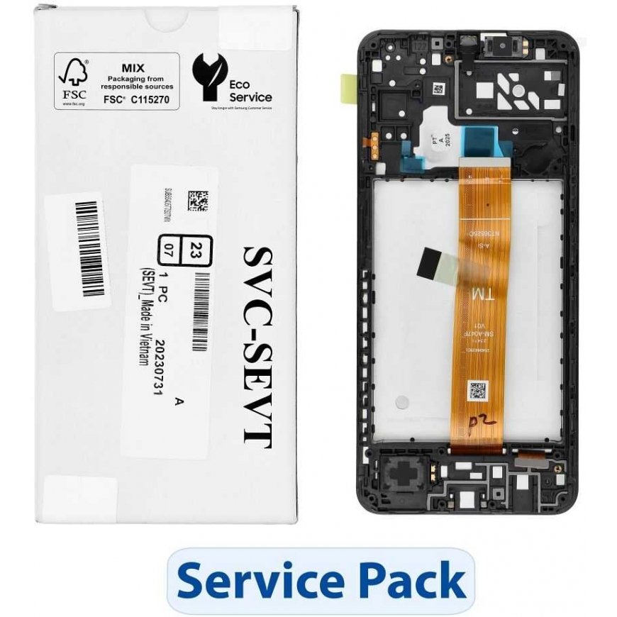 ServicePack LCD-näyttö SAMSUNG A04s A047F GH82-29806A