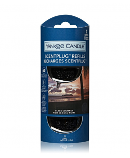Yankee Candle Vaihtopatruuna sähköhajottimelle Black Coconut 2 x 18,5 ml 18,5 ml sähköinen tuoksuhajotin