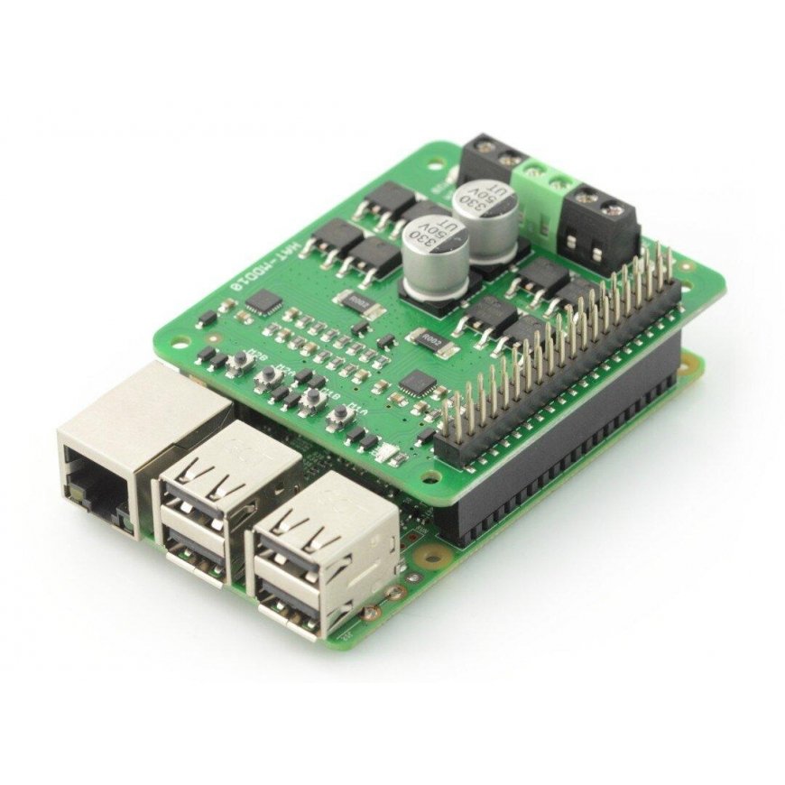 Cytron HAT-MDD10 - two-channel DC motor controller 24V/10A - Raspberry Pi add-on – 5