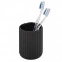 Toothbrush container BELLUNO, ceramic, black, Ø 8 cm, Wenko Toothbrush container BELLUNO, ceramic, black, Ø 8 cm, Wenko