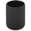 Toothbrush container BELLUNO, ceramic, black, Ø 8 cm, Wenko Toothbrush container BELLUNO, ceramic, black, Ø 8 cm, Wenko